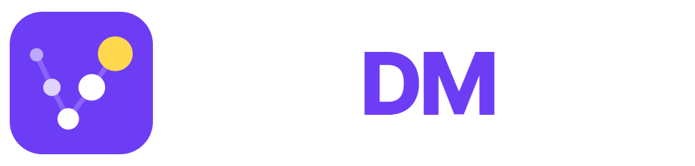 ViralDM logo for dark backgrounds